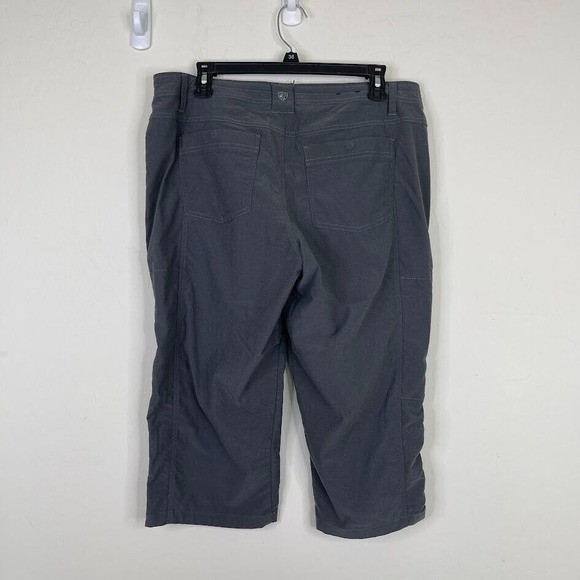 Kuhl Womens Cropped Capri Pants Size 12 Large Zipper Pockets Outdoor Hiking Gray - Picture 5 of 13